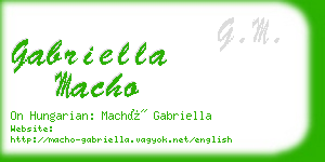 gabriella macho business card